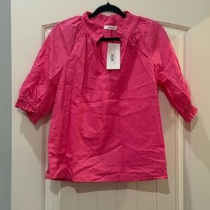 Vibrant Pink Ruffle Blouse